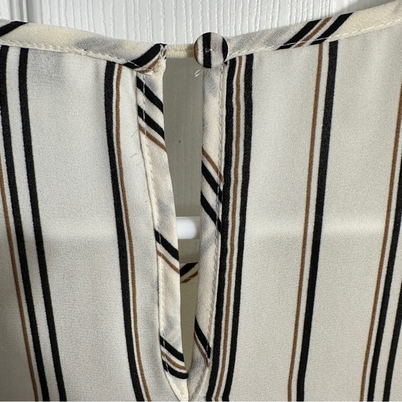 DR2 semi-sheer short sleeved tunic, size XL, polyester, stripe, office - Picture 7 of 11